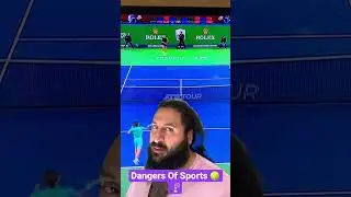 Please be CAREFUL when using the Racket | Dangers Of Sports 🎾🏸👀 #shorts #tennis #dangers #sports