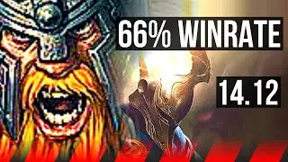 OLAF vs PANTHEON (TOP) | 66% winrate, Rank 9 Olaf, Legendary | EUW Challenger | 14.12