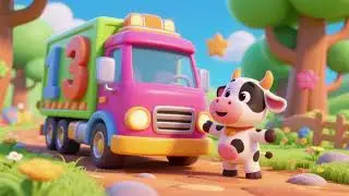 Baby Cow and the Number Truck Adventure | Fun Nursery Rhymes & Kids Songs