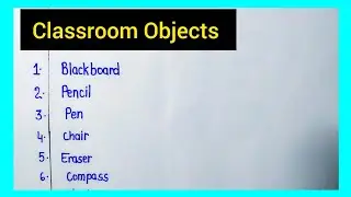 classroom objects | classroom objects name in English | classroom objects