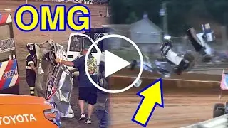 Kalib Henry Crash at Attica Raceway Park | Kalib Henry Racing | Kalib Henry Sprint Car Crash