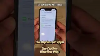 How To Turn On Live Captions On iPhone #tips
