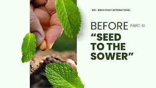 Before - Part III - Seed to The Sower