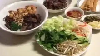 Cách làm BÚN TÔM THỊT NƯỚNG nhanh gọn lẹ by Bé Bự