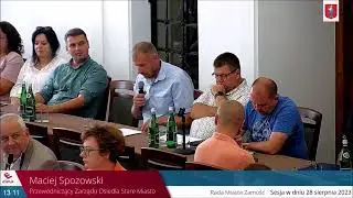 LXIV Sesja Rady Miasta Zamość w dniu 28 sierpnia 2023, godz. 13:00 w sali Consulatus - część I