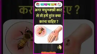 &ldquo;मधुमक्खी काटते ही बस यह एक काम करें🐝&rdquo;#beesting #firstaid #emergencytips #factsvideo #healthtips