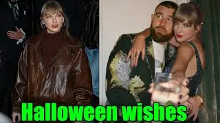 Трэвис посылает участницам Swifties сладкие пожелания на Хэллоуин в образе Тейлор во время поездк...