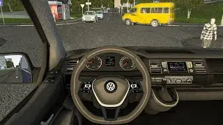 Volkswagen Transporter T6 2015 City Pov Drive | Steering Wheel Gameplay