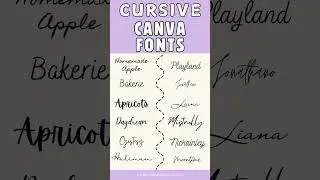 Cursive Canva Fonts | Best Script Fonts