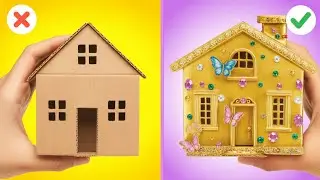 C&Oacute;MO HACER UNA CASA DE CART&Oacute;N PARA MU&Ntilde;ECAS 📦 DIY Miniaturas de Papel Hacks & Manualidades