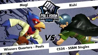 Collision 2024 - Magi (Falco) VS Rishi (Marth) - Melee Singles Pools - Winners Quarters