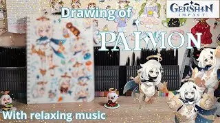 Drawing of Paimon With Relaxing Music // Dibujo de Paimon con m&uacute;sica relajante // Genshin Impact.