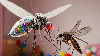 mm.Robo: A Futuristic Robot Mosquito Fights Real Ones #FutureTech #SciFi #Gadgets #Robotics #veo3ai