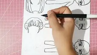 [🎀PAPER DOLL 🎀] HOW TO MAKE PAPER DOLLS , HAIRS AND FULL BODY BY HAND MADE #paperdoll
