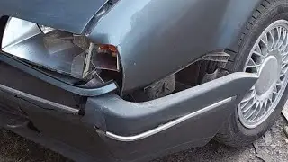 j'ai plié la Renault 19 du daron 😓#crash #mécanique #carrosserie