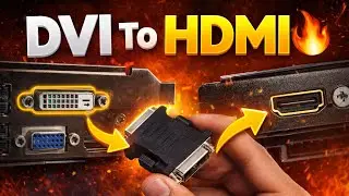 DVI port to HDMI port in graphic card || DVI to HDMI converter 🔥