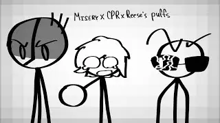 Misery x CPR x Reese's puffs meme but my characters