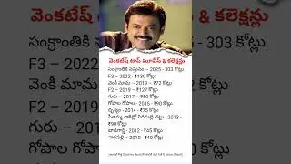 Venkatesh Top 10 Highest Grossing Movies | Box Office Collections | Venkatesh Career Biggest Hits