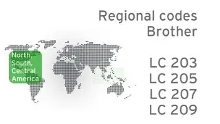 Brother LC225, LC205, LC235, LC223, LC203, LC233, LC221, LC201 - global codes