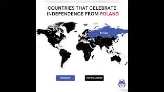 Countries that celebrate independence from Poland! #poland #geography #history #map#ytshorts#europe