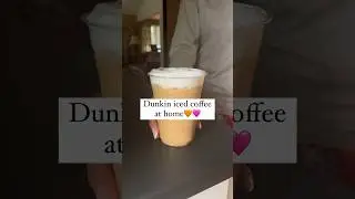 🧡🩷Dunkin iced coffee, at home! My coffee order #shorts #coffee #dunkindonuts #athome #aesthetic