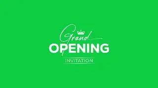 Typography for Grand Opening Text Animation | Green Screen