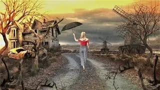 Autumn Fantasy Rain || Photoshop sc6 tutorial By E tv