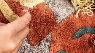 Repairing moth damaged rug by AAA Rug Repair