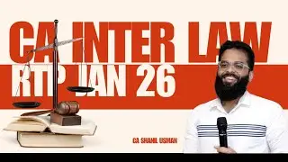 CA Inter Law RTP Jan 2026. CA Shanil Usman