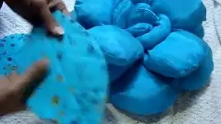 DIY EASY ROSE shape cushion making ! for home decoration ! cushion cover !pillow cover in hindi