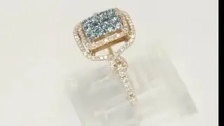 EFFY Bella Bleu Diamond Ring 14K Rose Gold .52CT Size 5 1/4 - 30715