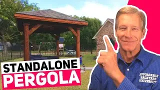 Build A Western Red Cedar Pergola On A Broom Finish Concrete Pad