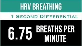 HRV Breathing | 6.75 Breaths Per Minute | 1 Second Differential