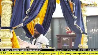 Live from Gurdwara Sri Guru Singh Sabha Craigieburn (Australia)