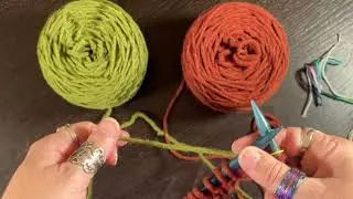 Brioche Knit-a-Long, video 1: Brioche Bandana Cowl round 2 color B, setup round
