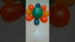 Beautiful HBD Balloons popping reverse #colourfulballoonpoping #balloon #poppballons #asmrballoon
