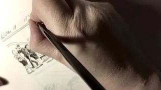 Process video: Inking a panel from Bandette