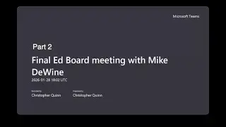 cleveland.com Editorial Board meeting with Gov. Mike DeWine - Part 2
