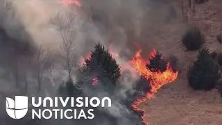 Residentes del sureste de Oklahoma City tuvieron que abandonar sus casas por un incendio forestal