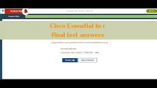 Cisco Essential in c final test answers