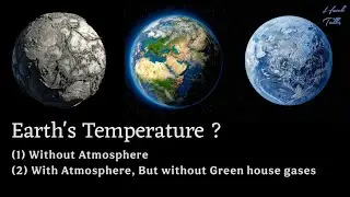Earth's Temperature??? (a) Without atmosphere (b) With atmosphere, But without green house gases🎙️🌎