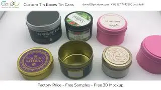 Round Tin Can Tin Jar With Custom Sticker Labels