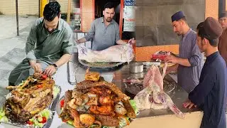 Full lamb recipe with kabuli pulao in Zaiqa Restaurant Peshawar | Dumpukht Recipe | Plater Pualo