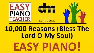 10,000 Reasons piano tutorial: EASY keyboard song (modern worship) & note names #EPT 🎹