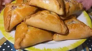 Пирожки с мясом и картошкой на кефире в духовке - 