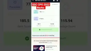 SSC CPO 2022 mock test score CPO(SI) 2022 #cpo2022 #cpo #ssc