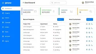Responsive Admin Dashboard Page HTML And CSS With Source Code