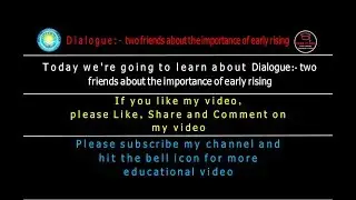 Early Rising, Dialogue | ERSR CLASS