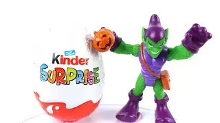 Surprise Kinder Egg plus Learning Colors Green Goblin