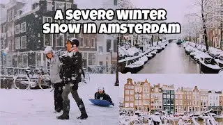 A Severe Winter Snow In Amsterdam 2026 || Derrick Osei || Twi Report